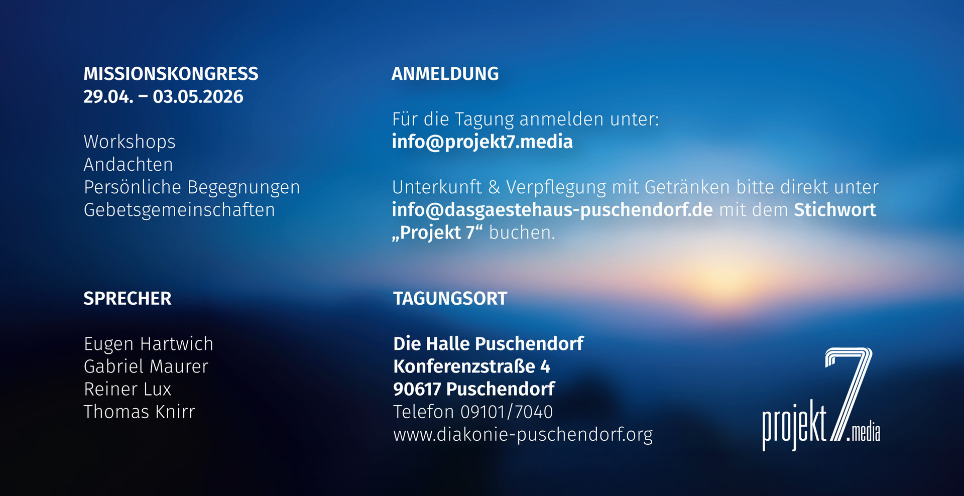 Missions-Kongress Flyer vorne